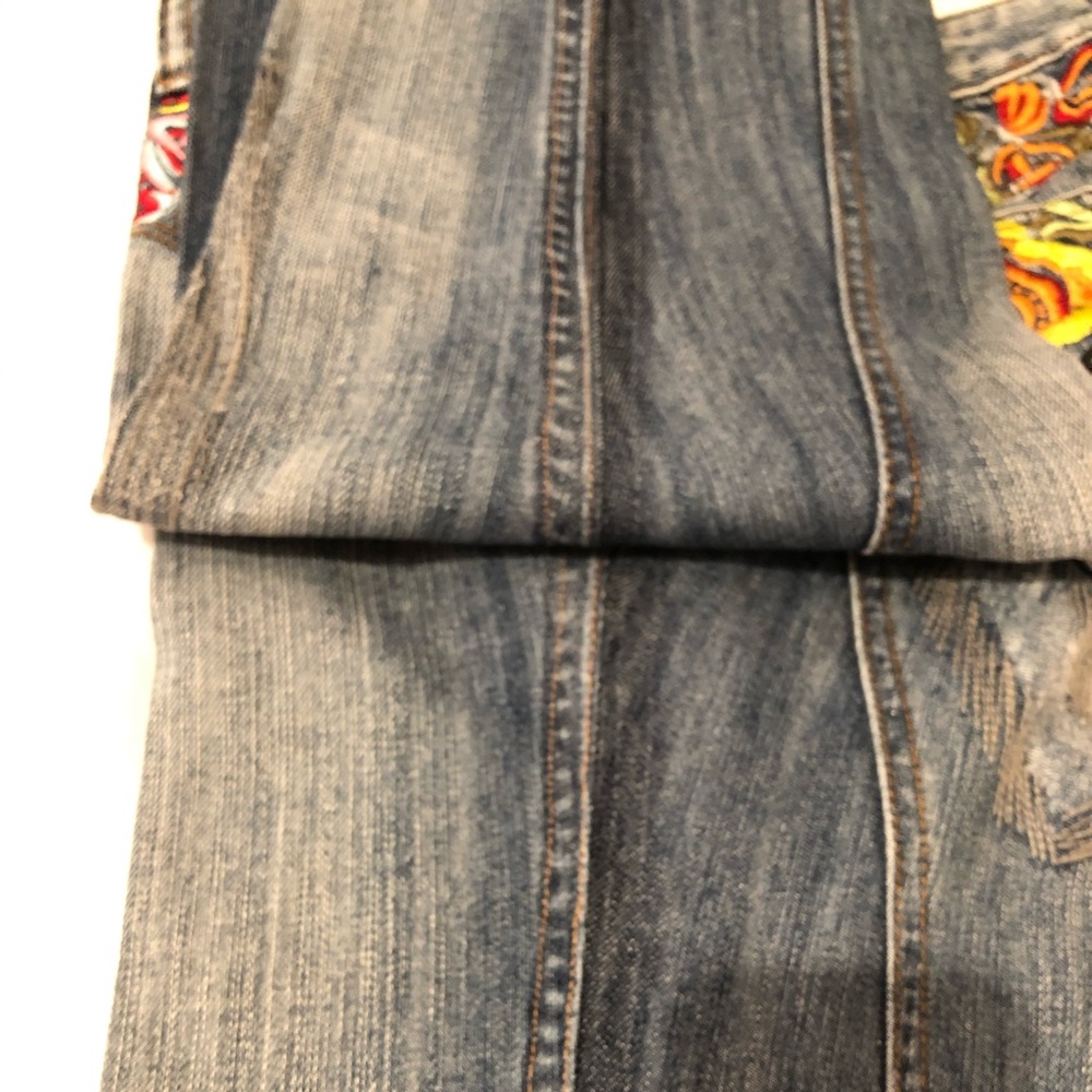 Antik Denim Boot Cut Jeans with Colorful Floral Design - Picture 8 of 9